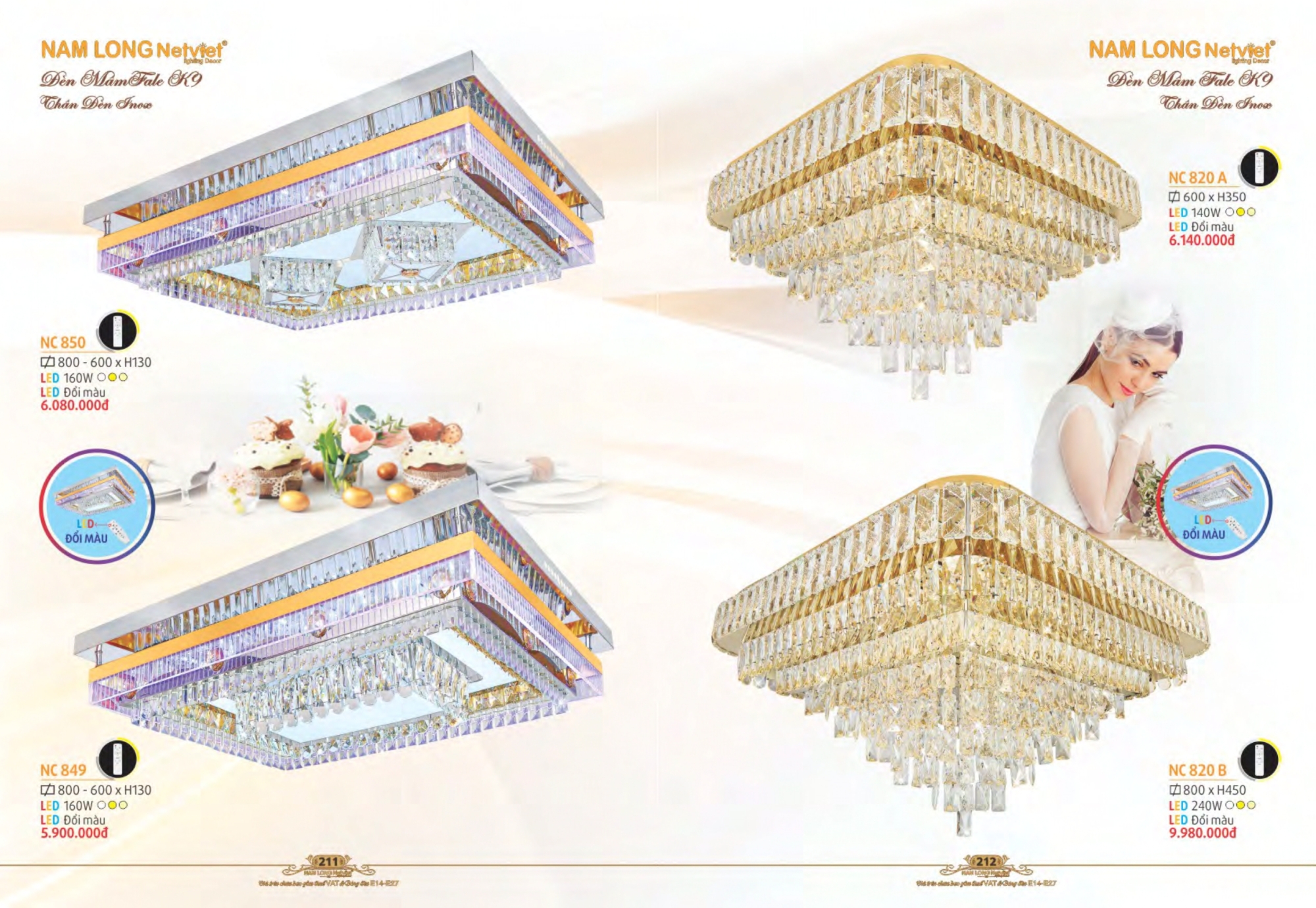 Bảng giá đèn trang trí Nam Long